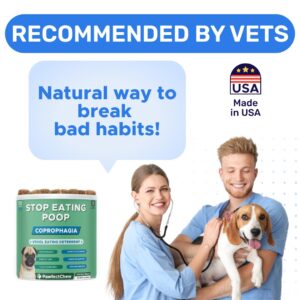 PAWFECTCHEW No Poo Chews for Dogs - Stop and Prevent Coprophagia - Dog Poop Eating Deterrent & Prevention - Digestive Enzymes + Probiotics for Gut Health - Breath Freshener - 120 Chews