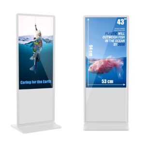 43 inch interactive touchscreen monitor,win10 core i5 ram 4g & rom 128g,floor standing lcd digital signage,commercial interactive advertising display screen,digital signage kiosk smart board white