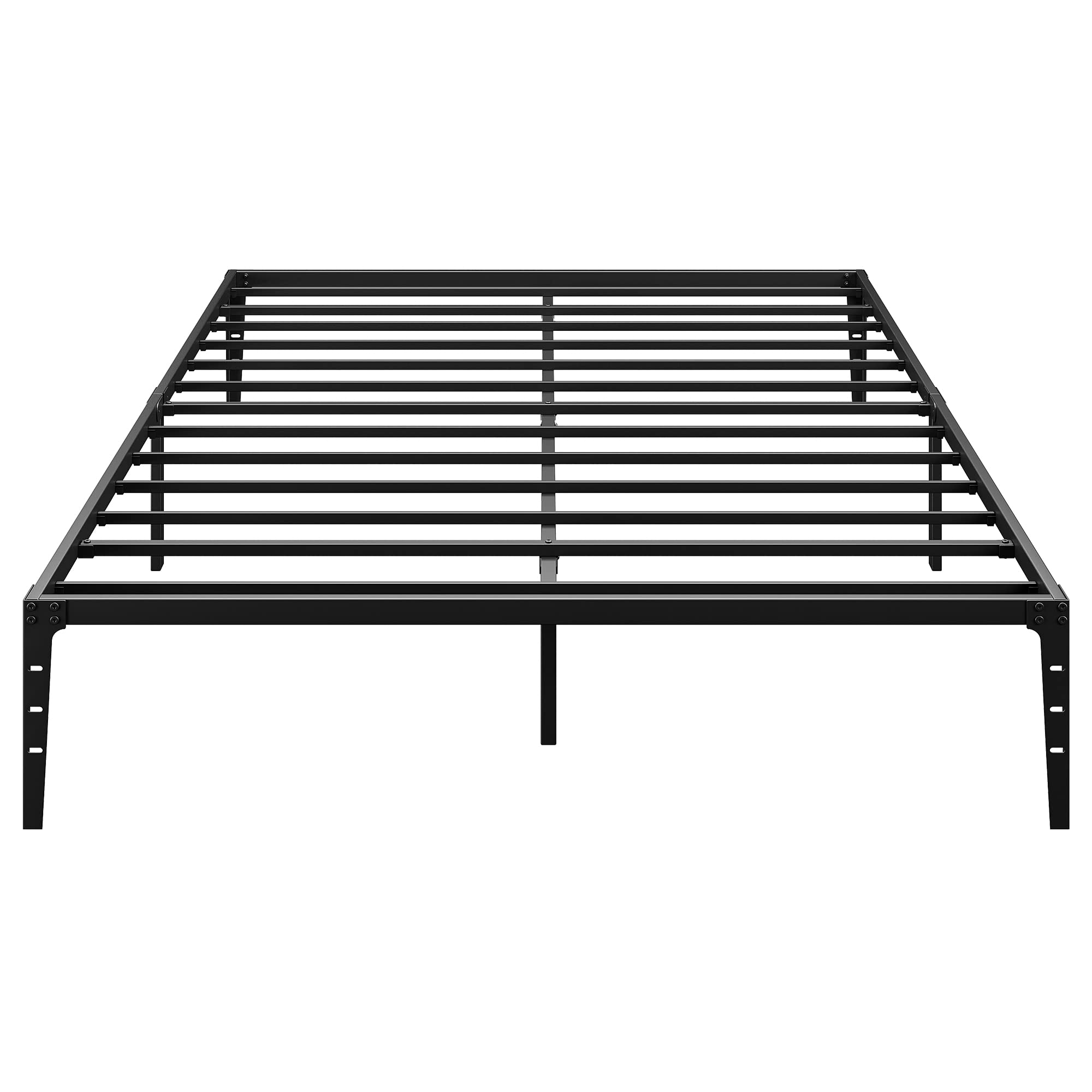 SUNNYFURN 14 Inch Queen Bed Frame - Queen Bed Frame Platform Metal - Metal Platform Bed Frame No Box Spring Needed Heavy Duty Bed Frame,Sturdy, Easy Assembly, Under Bed Storage - Black Queen Size