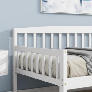 Twin Size Daybed Frame with Storage Drawers,Wood Day Bed Frame Twin Size,Daybed with Storage for Bedroom,Living Room,Kids Room, White