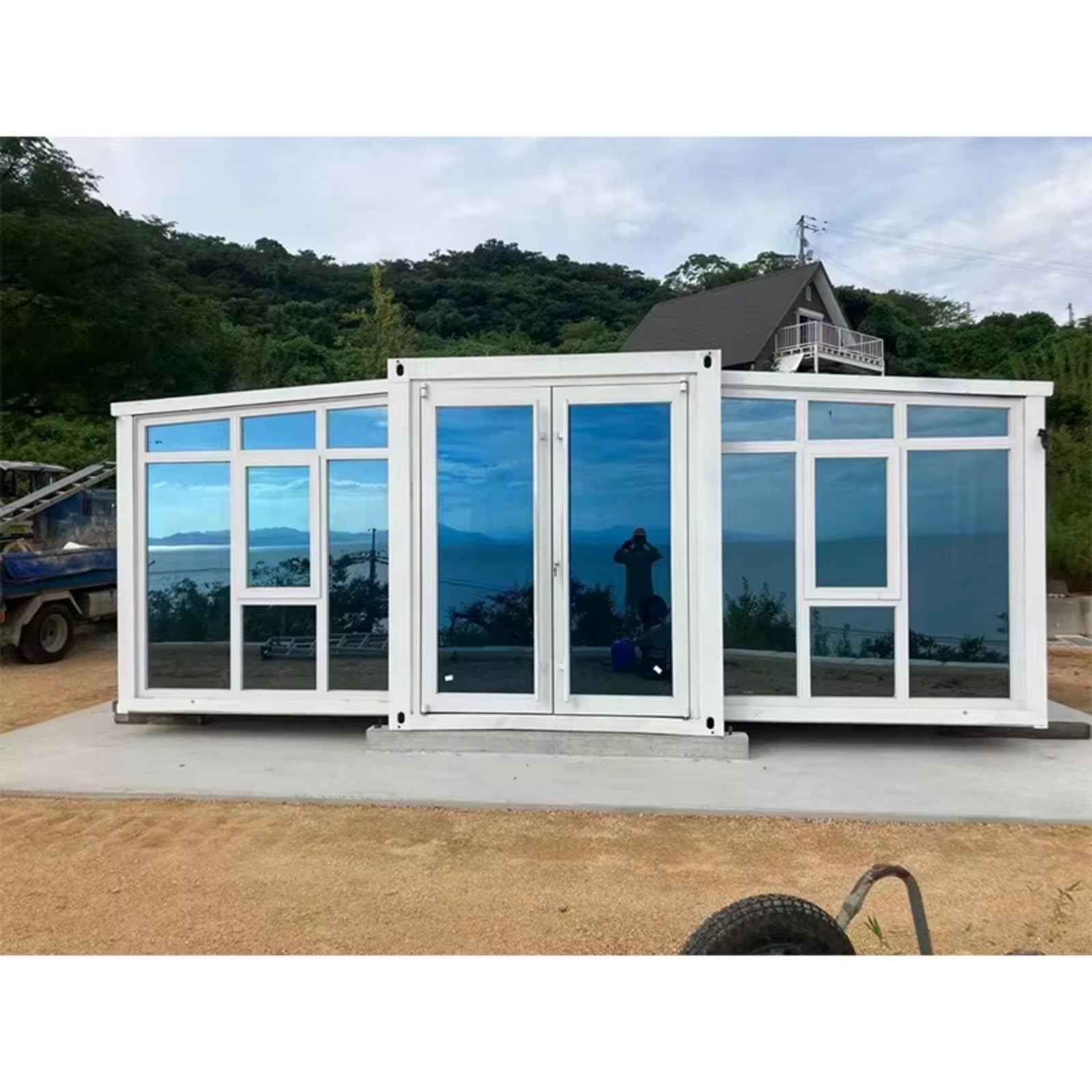 Container House Prefab Tiny House for Living Mini Modular Homes Foldable Container House Mobile Home Expandable Guest Homes Metal House Outdoor Shed 20ft 30ft 40ft