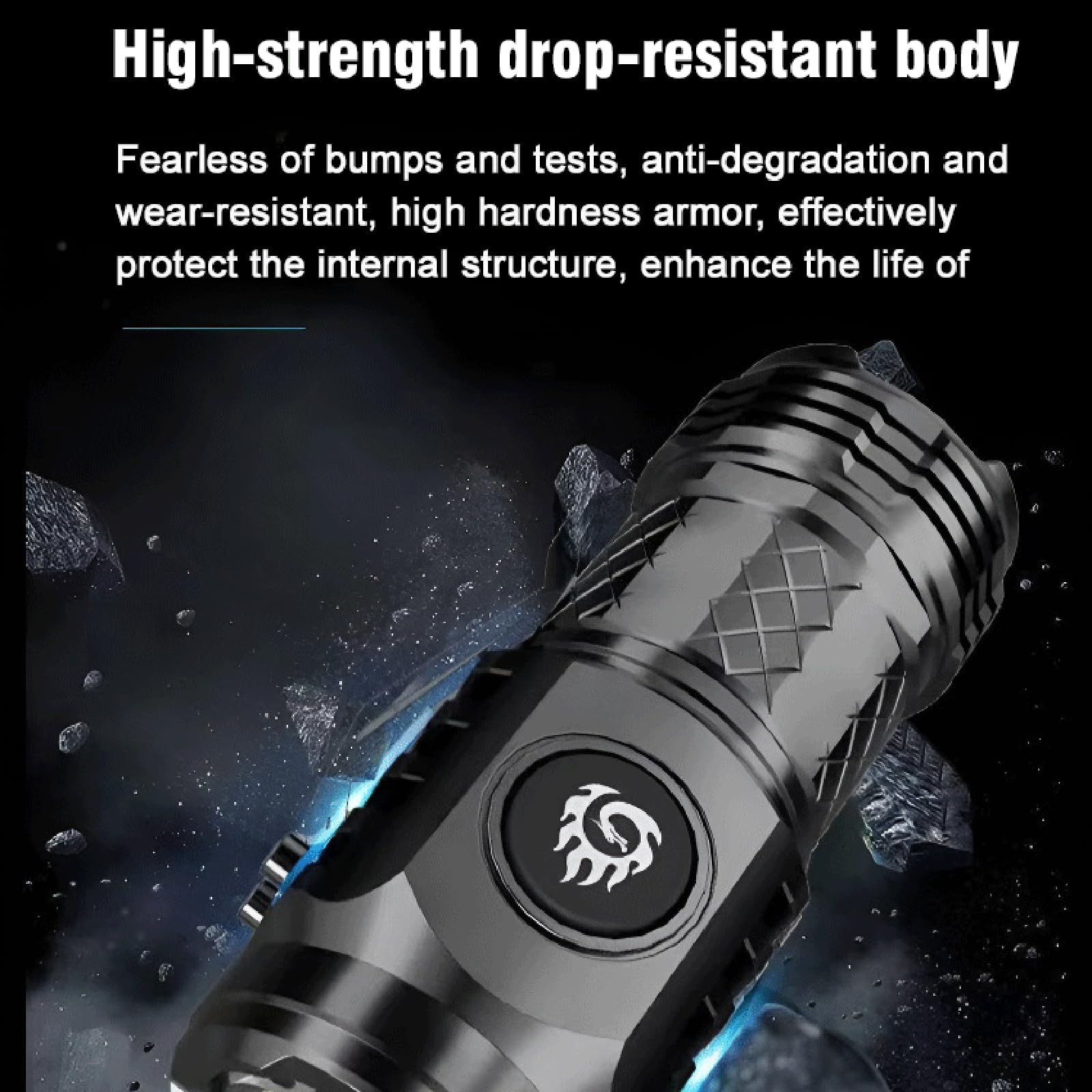 Florest4sale Flashlight, Flashlights High Lumens, Tactical Flashlight, 2024 New Linternas LED Recargables De Alta Potencia, Small Flashlights for Camping Biking Hiking Outdoor Home Emergency (E)