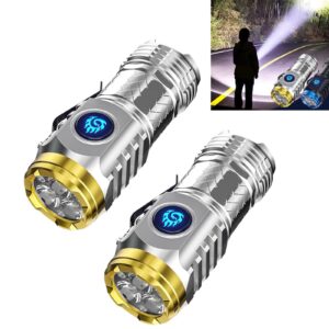 springmart247 flashlight, springmart mini flashlight, spring mart flashlight, german three-eyed monster mini flash super power flashlight,thumb flashlight mini flashlights waterproof (sliver*2)