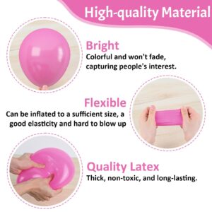 Paready Pink Balloons Set, 50 Pcs 12 Inch Metallic Pink Pastel Pearl Light Pink Confetti Balloons Helium with Ribbon for Women Girls Wedding Bridal Baby Shower Princess Birthday Party Decorations