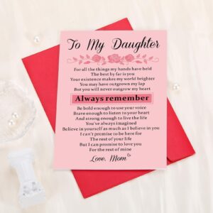 Klemktrn Christmas Stocking Stuffers for Teen Girls 16-18, My Order, to My Daughter Card Proud of You Gifts Graduation Card Gifts for Daughter Inspirational Card Birthday Valentine's Day Gifts