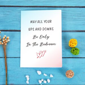 ZZP Funny Bachelorette Gifts for Bride, Wedding Engagement Card for Couple Friends, Bridal Shower Gifts, Anniversary Card Gifts for Women Men, Engagement Cards Newly Engaged Gifts