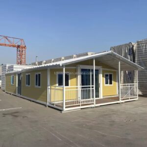 Customized Container House, Prefab Tiny House to Live in, Expandable Foldable Container Home, for Hotel, Office, Guard House, Shop, Villa, Warehouse, 20FT 30FT 40FT with Bath, Living, Kitchen