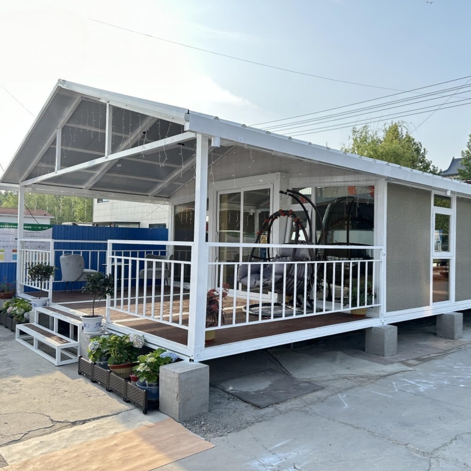 Prefab Expandable Container House Hurricane Proof 20ft 40ft Detachable Container Home Prefab House Container Dormitory Apartment Portable Prefabricated Villa Tiny House 2 Bedroom with Bathroom