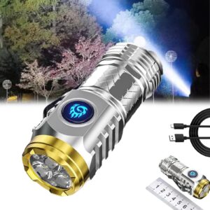 springmart mini flashlight,spring mart flashlight,three eyed mini monster mini flashlight,german mini flash super power flashlight,strong light steel cannon thumb flashlight(silver)