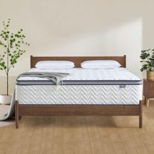 lynnbery full mattress, 12 inch full size hybrid mattress with memory foam and individual pocket spring for motion isolation, pressure relief, medium firm mattress in a box, 54"*75"*12"