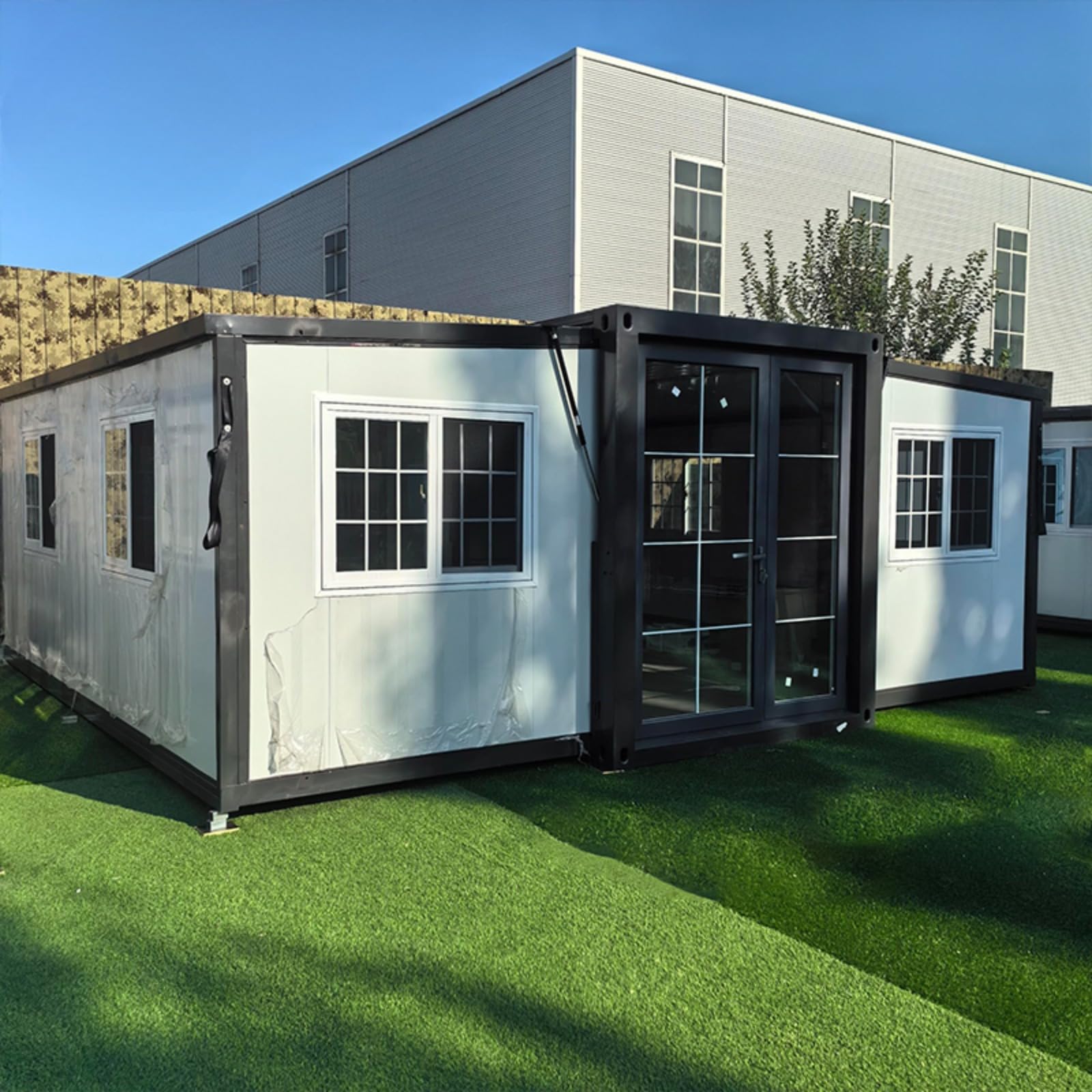 Customized Container House, Prefab Tiny House to Live in, Expandable Foldable Container Home, for Hotel, Office, Guard House, Shop, Villa, Warehouse, 20FT 30FT 40FT with Bath, Living, Kitchen