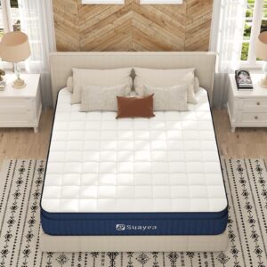 King Size Mattress 12 Inch, King Mattress in a Box, Medium Firm Hybrid Mattress King Size, Ultimate Motion Isolation with Memory Foam and Pocket Spring, Strong Support