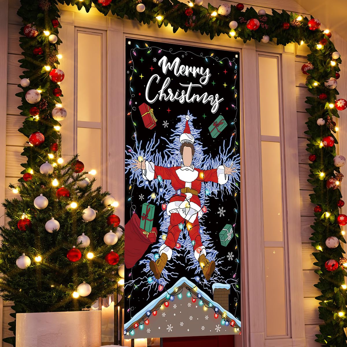 Christmas Vacation Door Cover Funny Christmas Banner Griswold Family Cousin Eddie Christmas Decor New year Xmas Decor Christmas Vacation Decorations for Home Party