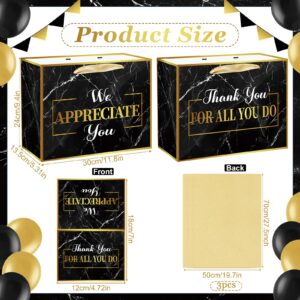 We Appreciate You Gift Bag Christmas Thank You for All You Do Pastor Employee Appreciation Gift Bags with Tissue Paper Card Appreciation Gift Wrapping Paper We Appreciate You Supplies for Retirement