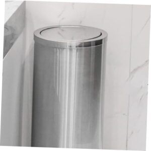 OFFSCH Swing Lid Trash Can Lid Rubbish Bin Countertop Flap Lid Garbage Top Cover Replacement Ressesed Counter Trash Lid Trash Can Grommet Garbage Bin Lid 201 Stainless Steel Silver