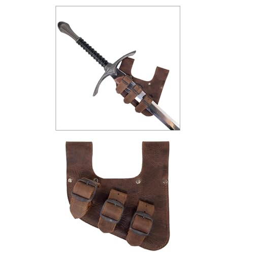 Colaxi Medieval Sheath Sheath Frog for Men Role Playing Stage Show, Brown