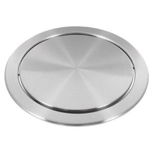 fondotin countertop flap lid flipping lid for countertop flipping trash can lid countertop garbage lid trash grommet kitchen accessory can cover round garbage lid 430 stainless steel silver