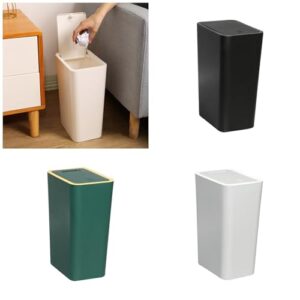 PASNMKvn Sealed Top Garbage Bin Large Capacity Trash Can with Easy Press Lid for Home and Office Waste Management