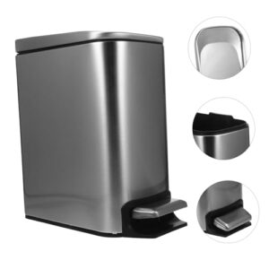 VILLFUL Small Trash Can Trash Bin Garbage Can with Lid Step Trash Can Small Bathroom Trash Can Trash Can for Bathroom Foot Pedal Trash Can Bathroom Trash Can with Lid Stainless Steel