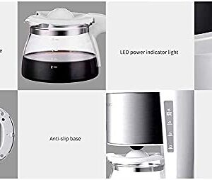 NDRFAWY Coffee Machine Espresso Maker with 652Ml Glass Kettle Coffee Powder Filter Anti-Drip Insulation Teapot