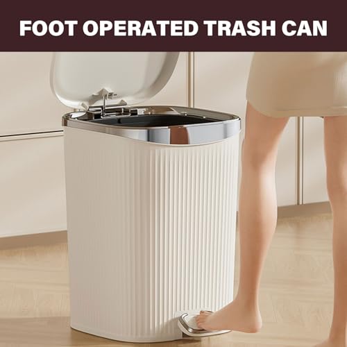 HandsFree Pedal Trash Can for Kitchen Office Use Step Pedal Kitchen Trash Can with Lid Pedal Garbage Can Waste Basket