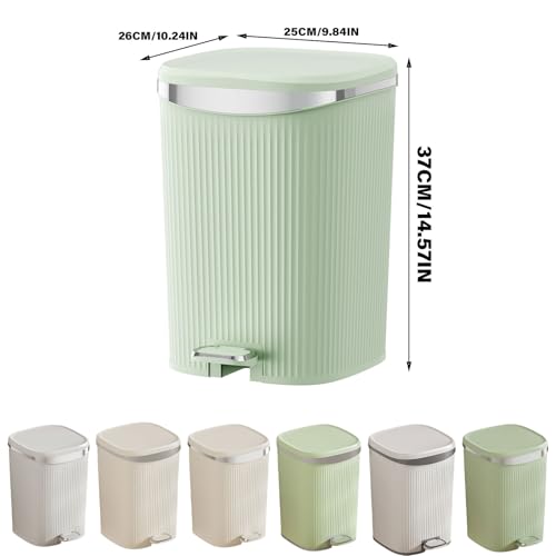 HandsFree Pedal Trash Can for Kitchen Office Use Step Pedal Kitchen Trash Can with Lid Pedal Garbage Can Waste Basket