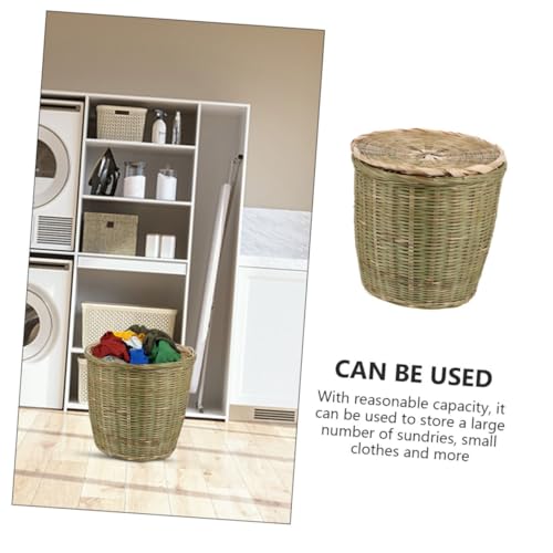 FONDOTIN Basket Storage Basket Garbage Can Dirty Clothes Basket Blanket Organizer Rubbish Paper Bin Farmhouse Wastebasket Bin Round Wastebasket Compost Bin Trash Can Versatile Basket