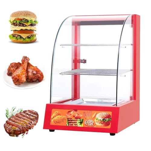 Food Warmer Display | 110V 3-Tier Stainless Steel Hot Warming Cabinet Case for Fried Chicken,Countertop Warmer Display with Constant Temperature Control for Pastries Bread