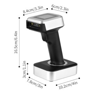 Barcode Scanner, Bluetooth Qr Code Scanner Barcode Scanner with 270° scanning Head Rotation for Accurate and Fast scanning