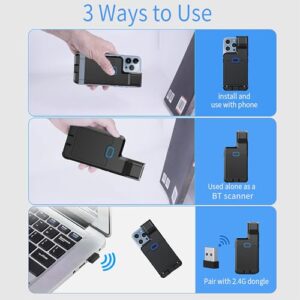 Barcode Scanner, Portable Barcode Scanner Barcode Scanner with Bluetooth Design for Accurate and Fast scanning (2D Barcode)