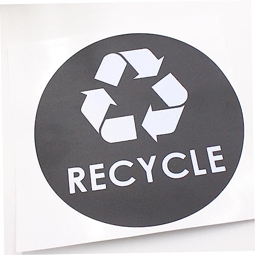 CAXUSD 8pcs Adhesive Trash Can Label Chalkboard Signs Trash Decal Sticker Labels Decal Sticker for Trash Can Bin White Bins Black Out Stickers Trash Sign Trash Can Decals