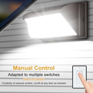 BIRITALO 300W LED Parking Lot Light Dusk to Dawn 3 Pack and 120W LED Wall Pack Light Without Photocell 6 Pack