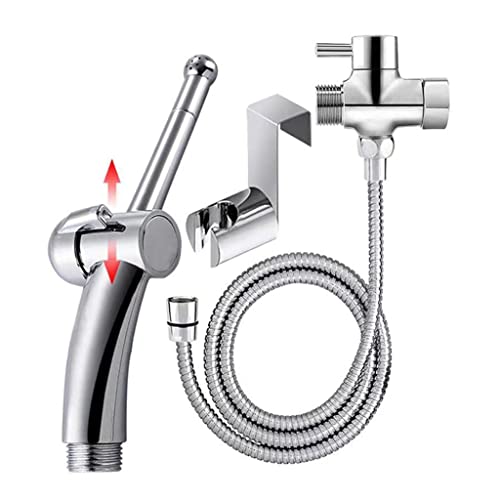 GHJKLZNMRU Handheld Toilet Bidet Sprayer Set Kit Stainless Steel Hand Faucet for Bathroom Shower Head Self Cleaning (Color : A)