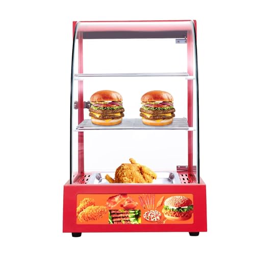 Food Warmer Display | 110V 3-Tier Stainless Steel Hot Warming Cabinet Case for Fried Chicken,Countertop Warmer Display with Constant Temperature Control for Pastries Bread