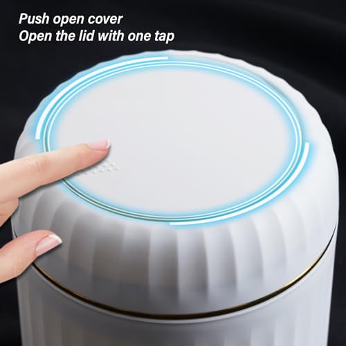 PASNMKvn Small Desktop Trash Can with Lid Desktop Trash Can for Office and Home Use ABS Waste Bin Organization Container