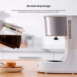 NDRFAWY Coffee Machine Espresso Maker with 652Ml Glass Kettle Coffee Powder Filter Anti-Drip Insulation Teapot