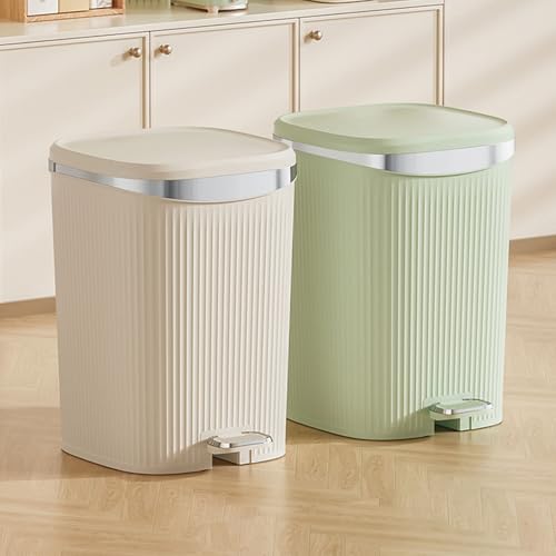 HandsFree Pedal Trash Can for Kitchen Office Use Step Pedal Kitchen Trash Can with Lid Pedal Garbage Can Waste Basket