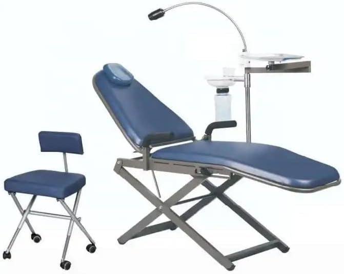 Castanai Patient Chair with Tray with Integrated LED Exam Light with Doctor's Stool Nylon Bag