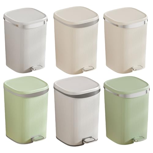 HandsFree Pedal Trash Can for Kitchen Office Use Step Pedal Kitchen Trash Can with Lid Pedal Garbage Can Waste Basket