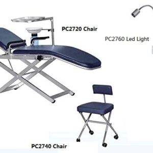 Castanai Patient Chair with Tray with Integrated LED Exam Light with Doctor's Stool Nylon Bag