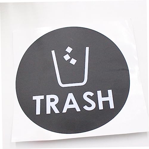 CAXUSD 8pcs Adhesive Trash Can Label Chalkboard Signs Trash Decal Sticker Labels Decal Sticker for Trash Can Bin White Bins Black Out Stickers Trash Sign Trash Can Decals