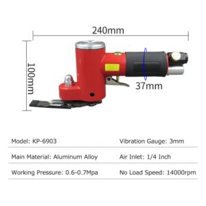 Orbital Sander, High Speed Air Powered Polisher Mini Sander Pneumatic Sander 1/4 Inch Suitable for Polishing and Waxing, Metal surfaces, Wood, Furniture (KP-6903)