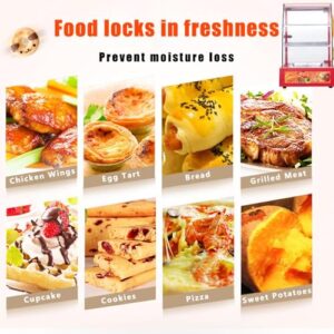 Food Warmer Display | 110V 3-Tier Stainless Steel Hot Warming Cabinet Case for Fried Chicken,Countertop Warmer Display with Constant Temperature Control for Pastries Bread