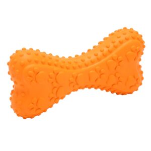 Vitdipy Dog Chew Toy Bone Shape Rubber, Safe Eco Friendly Dog Squeaky Toys for Aggressive Chewers Puppy Medium Large Dog Breeds Dental Care