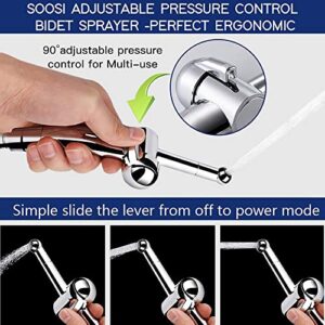 GHJKLZNMRU Handheld Toilet Bidet Sprayer Set Kit Stainless Steel Hand Faucet for Bathroom Shower Head Self Cleaning (Color : A)