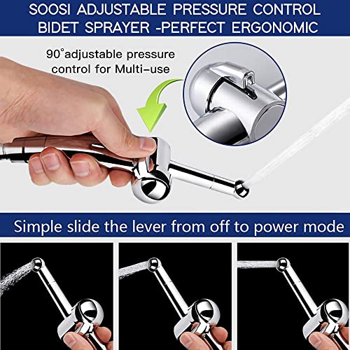 GHJKLZNMRU Handheld Toilet Bidet Sprayer Set Kit Stainless Steel Hand Faucet for Bathroom Shower Head Self Cleaning (Color : A)