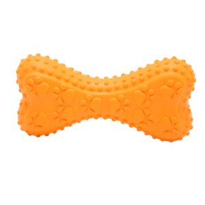 vitdipy dog chew toy bone shape rubber, safe eco friendly dog squeaky toys for aggressive chewers puppy medium large dog breeds dental care