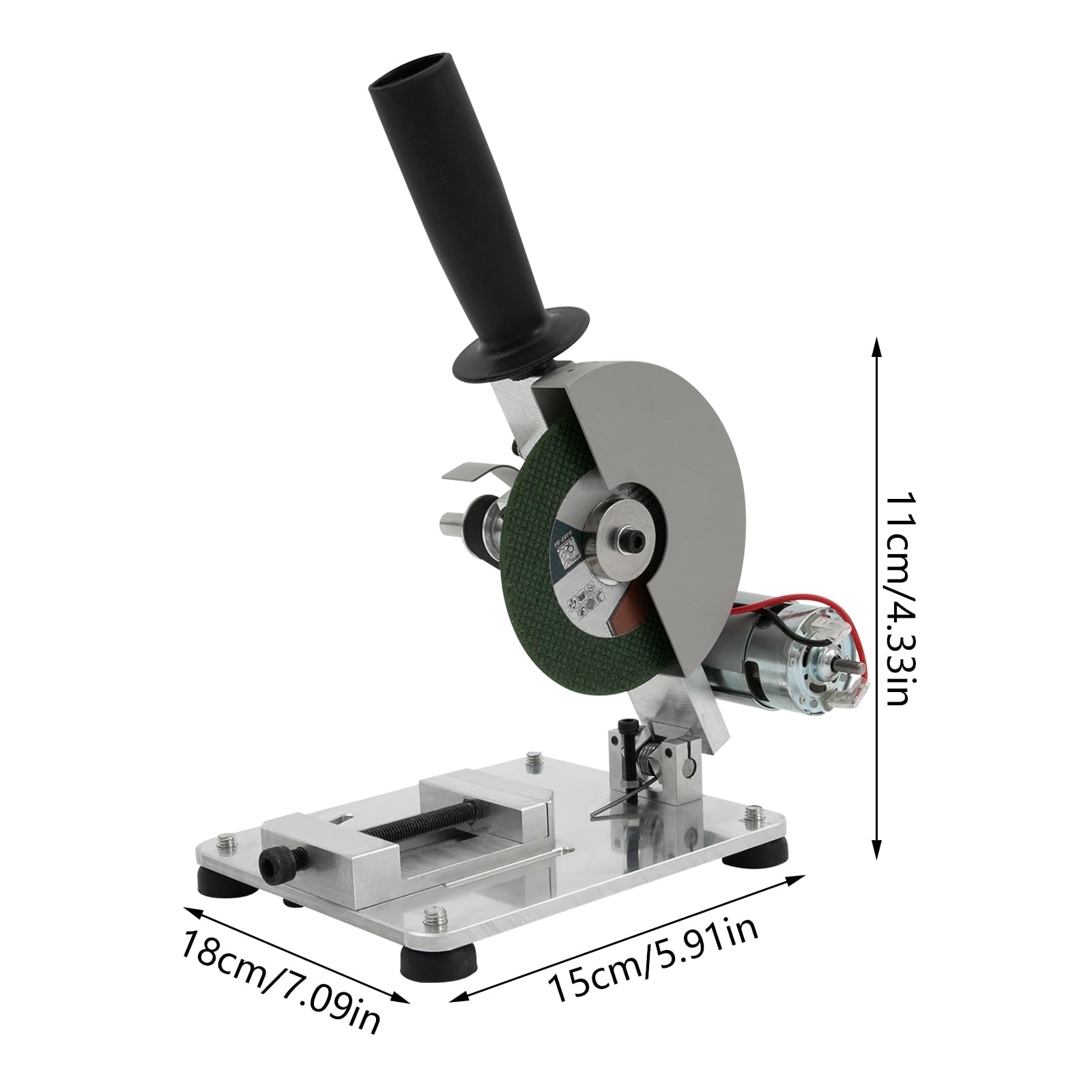 Gagalayong Mini Cut Off Saw Mini Cutting Saw, 96W 9000RPM Heavy Duty Cutting Saw 4 inch Metal Chop Saw Blade Diameter Cut Off Saw, 0-45° Adjustable Dry Cut Chop Saw for Wood/Steel/Aluminum