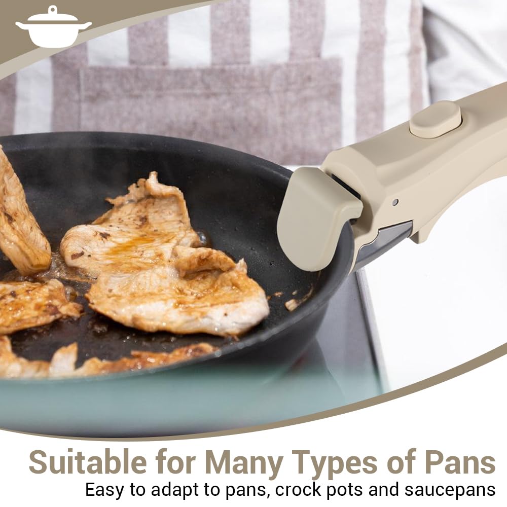 Removable Pan Handle, Detachable Pot Handle Anti-Scalding Pan Gripper for Home Kitchen