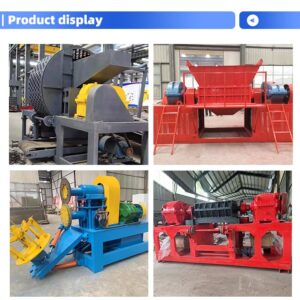 Plastic/Paper/Wood/tire Waste Recycling Double Shaft tire Shredder tyre Crusher